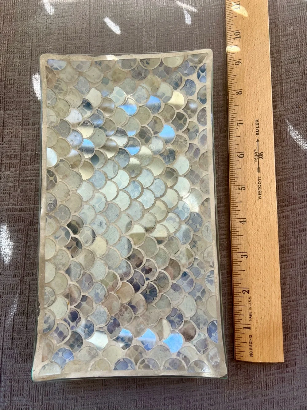 Macy's Iridescent Mosaic Glass Bath Set (3-Piece Mermaid Scale)